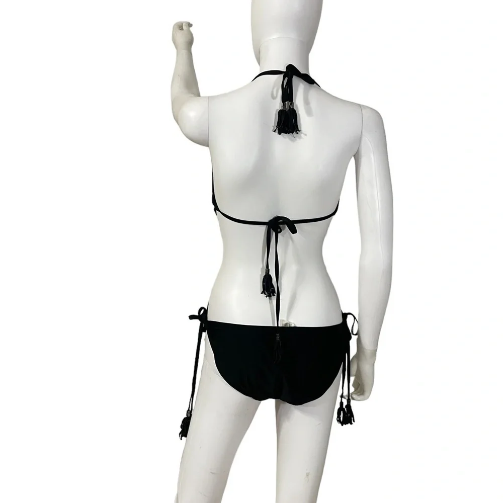 River Island Black Halter Swimsuit Size UK 16